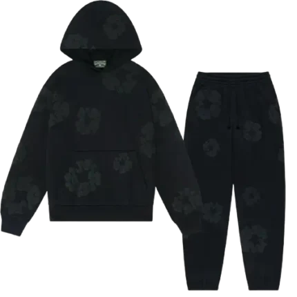 Mono Cotton Wreath Tracksuit Black